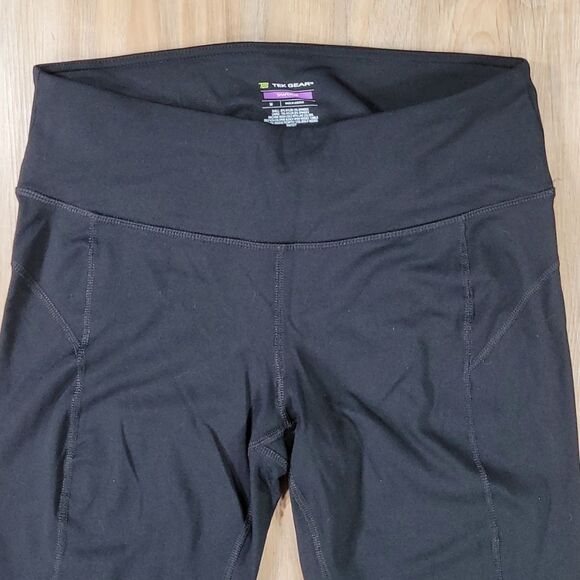 ☔️🔺️Tek Gear Black Shapewear Shirred Capri Athletic Pants Medium - Picture 5 of 10